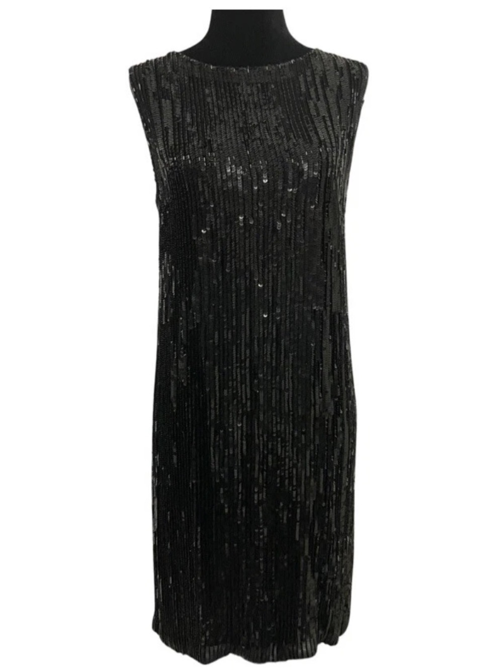 NWT $540 All Saints Lucia Beaded & Sequins Dress Black Sz 4 US (8 UK)
